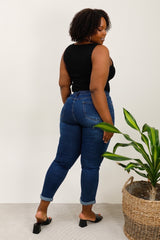 Jeans med bindebånd i talje plus size by G-Smack