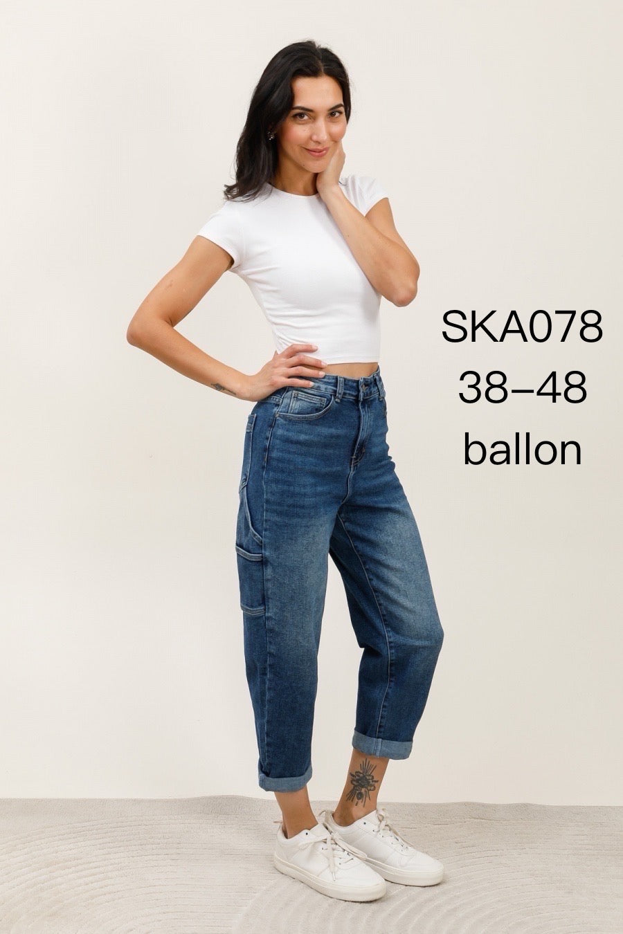 Jeans med ballon facon