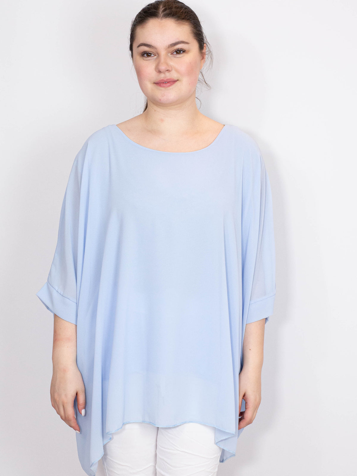 Oversize chiffon bluse - Brystmål 140cm - Ingen returret