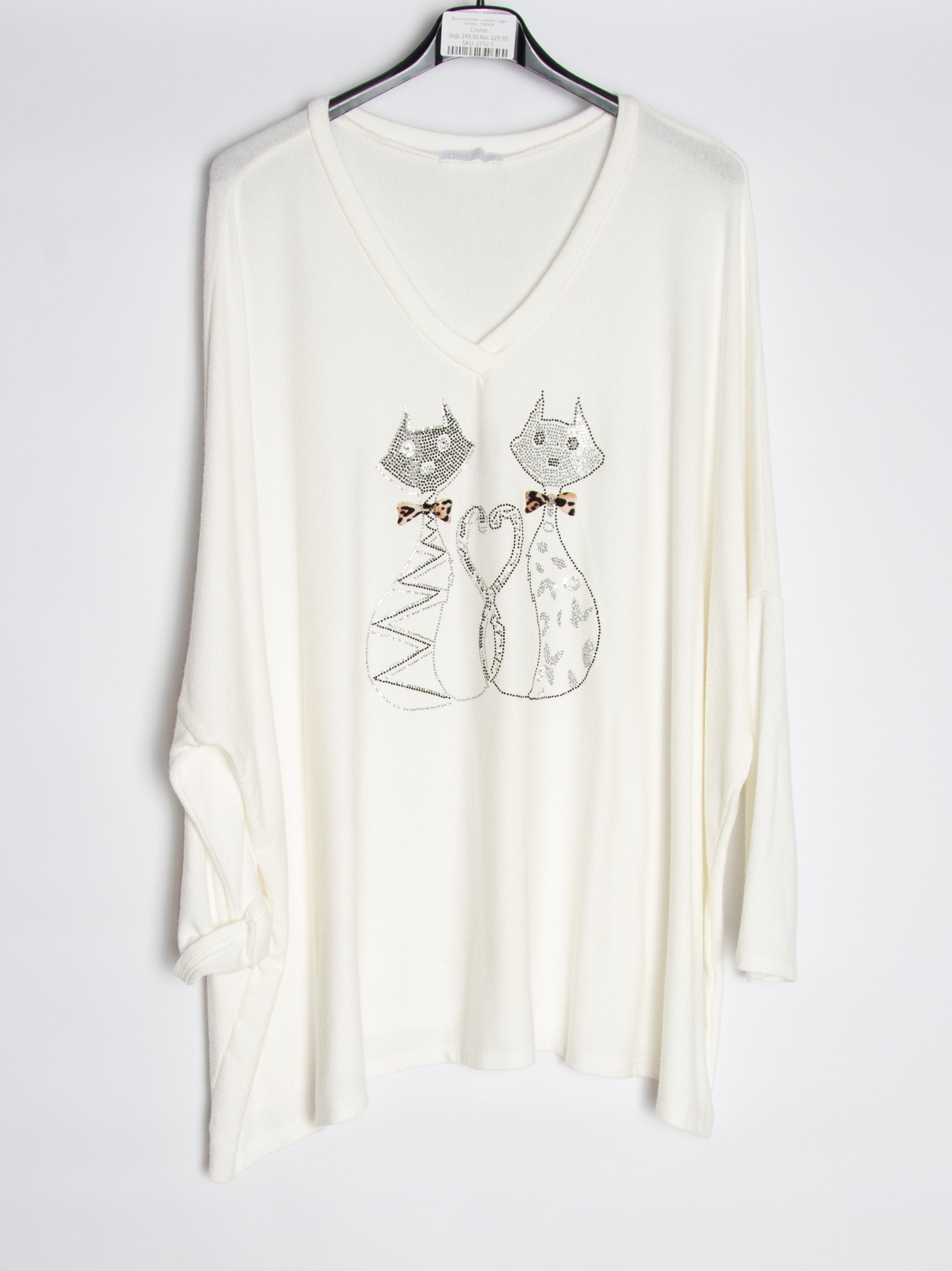Bluse med katte - oversize - Ingen returret - ITNOV24