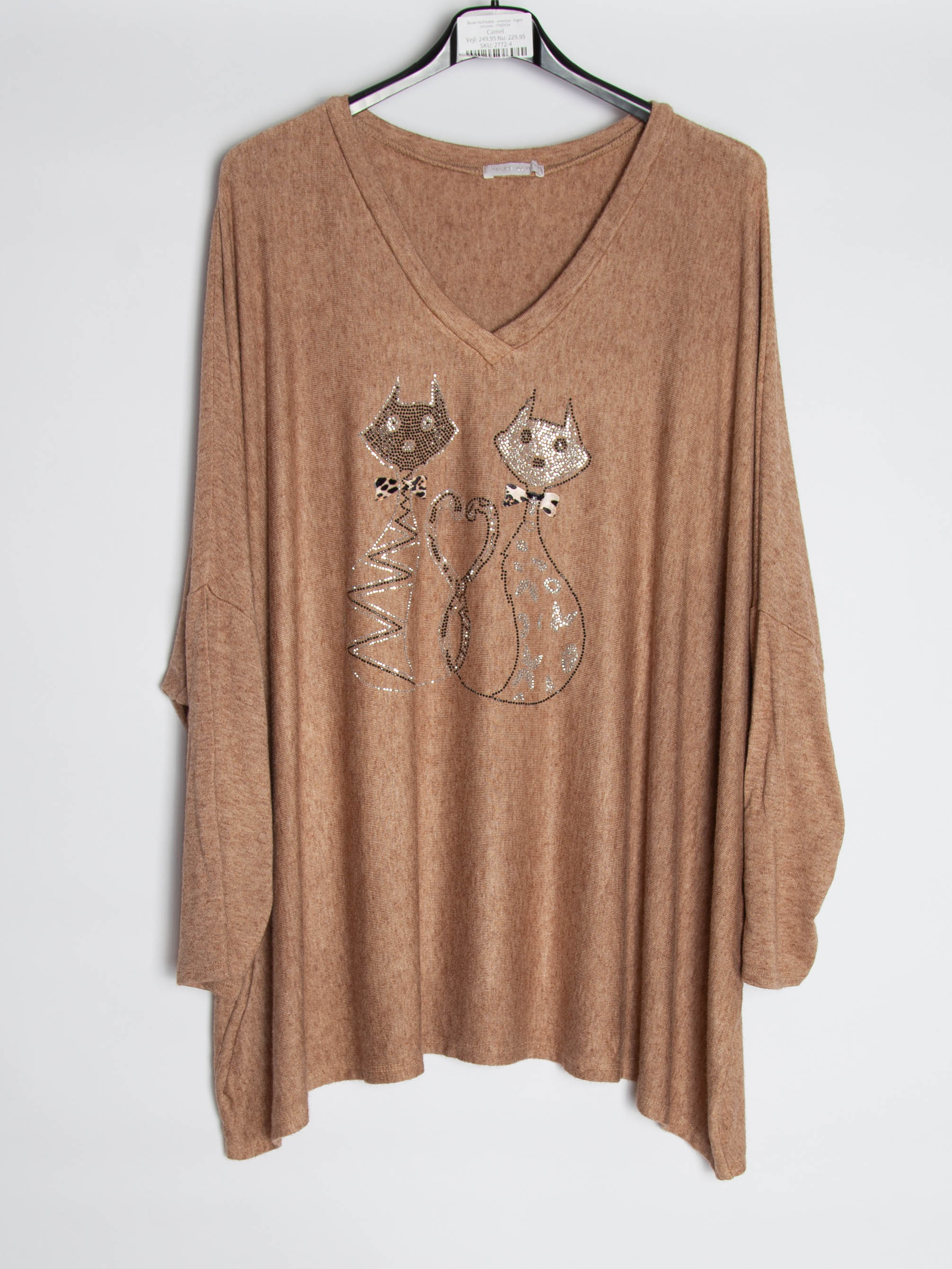 Bluse med katte - oversize - Ingen returret - ITNOV24