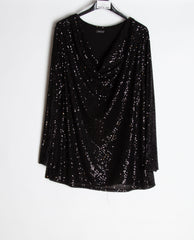 Pailliet bluse med scoop hals - ITNOV24