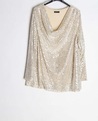 Pailliet bluse med scoop hals - ITNOV24