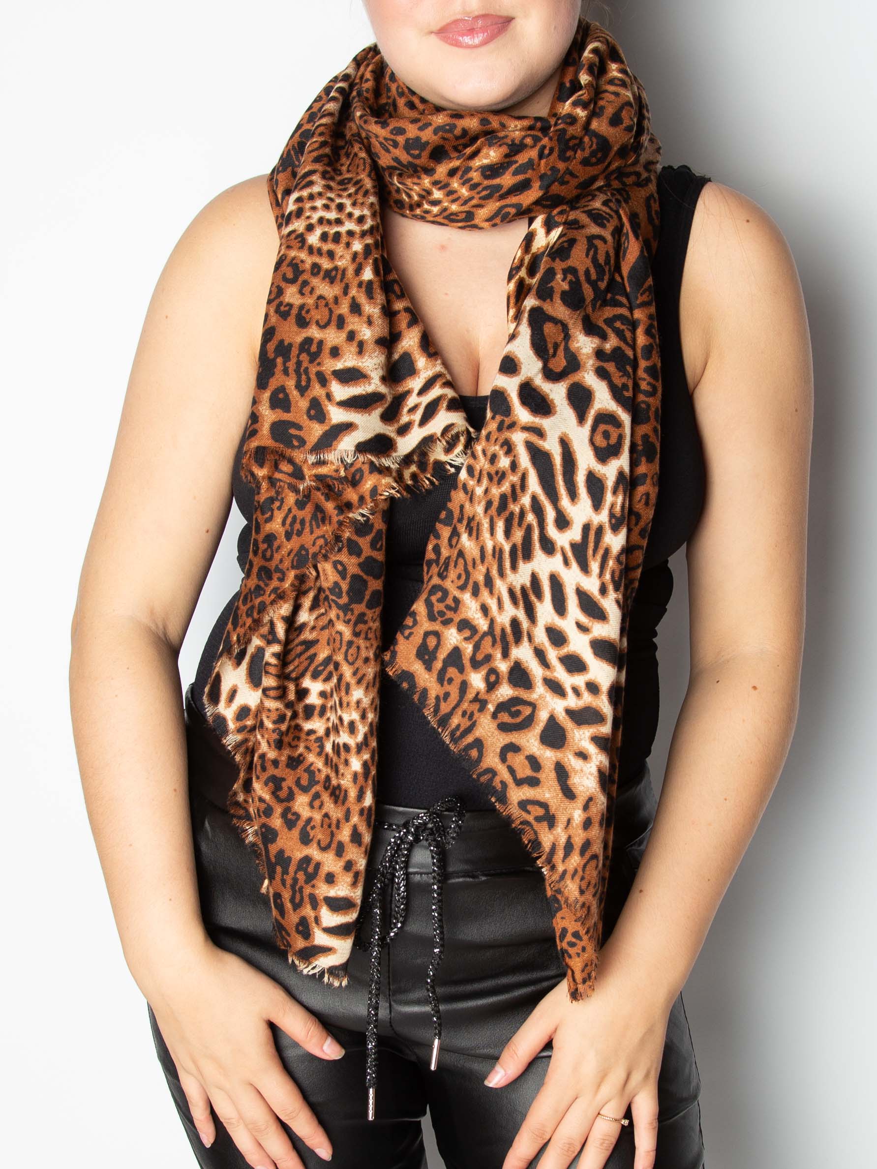 Leopard tørklæde