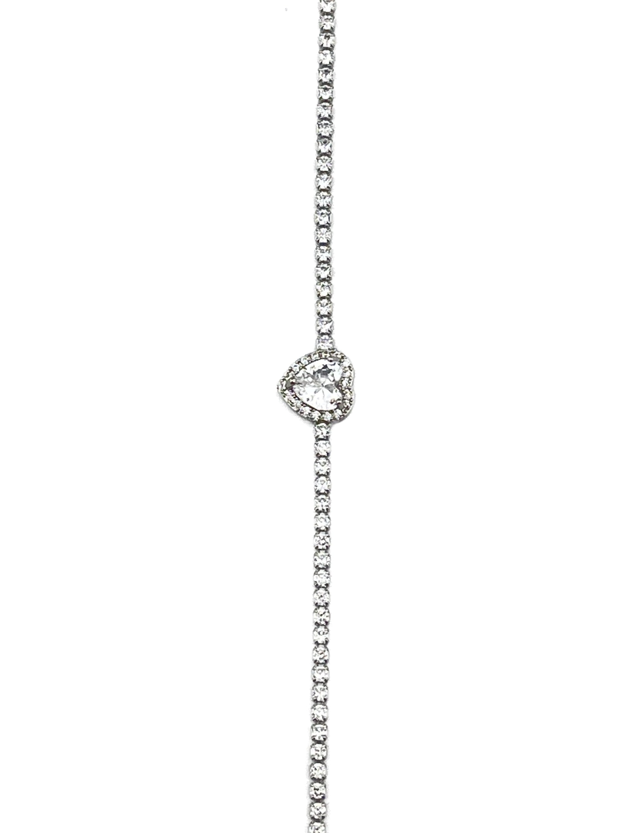 Armbånd med bling hjerte - ITSEP24