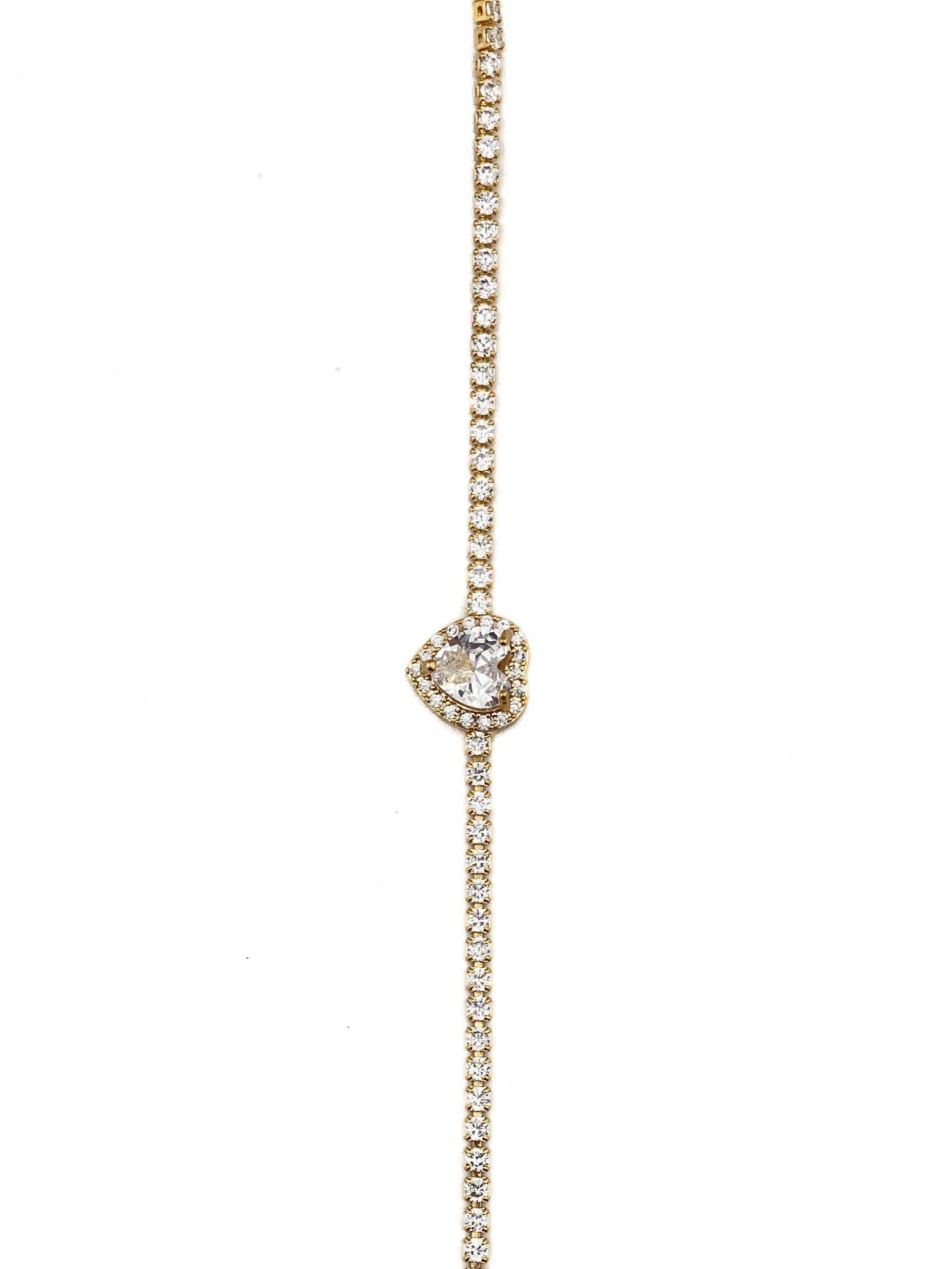 Armbånd med bling hjerte - ITSEP24