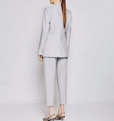 Access Double-breasted blazer with metallic buttons