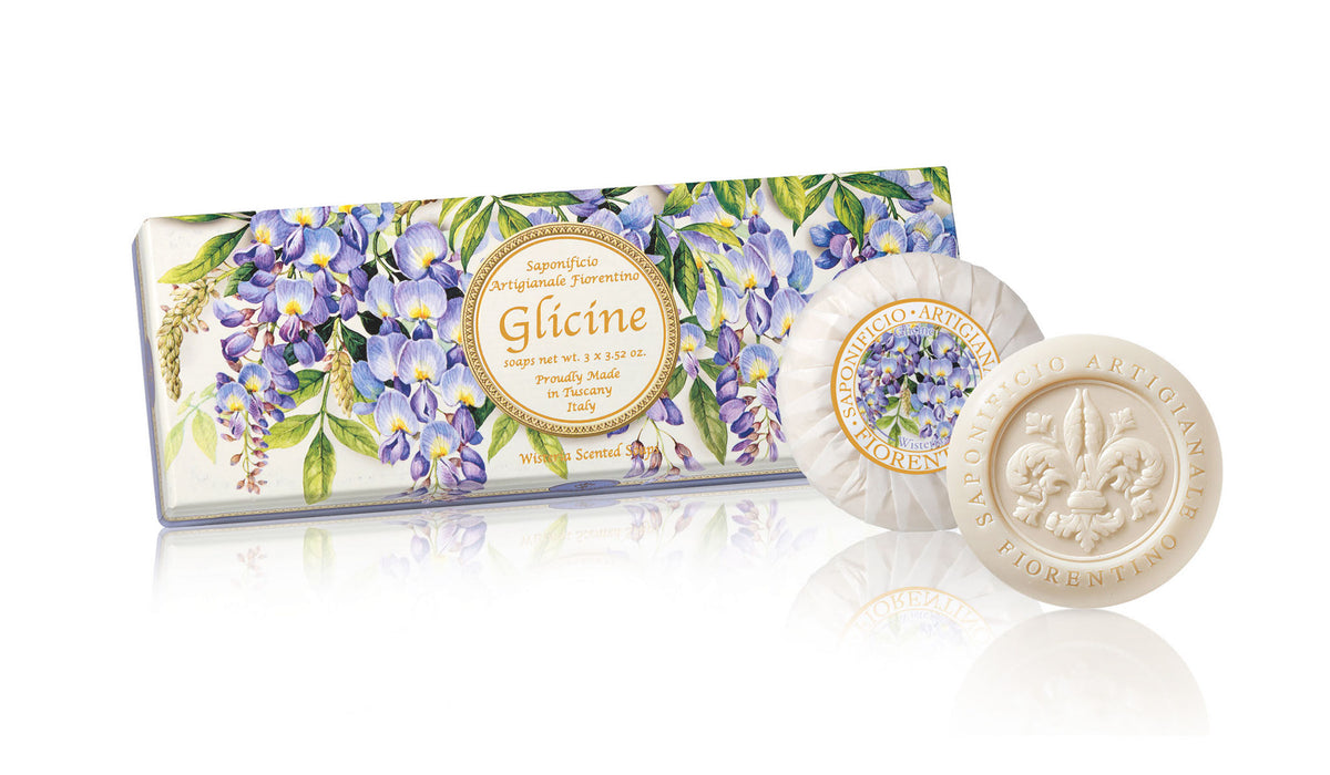 Fiorentino Blåregn Gaveæske med 3 sæber 3x100g