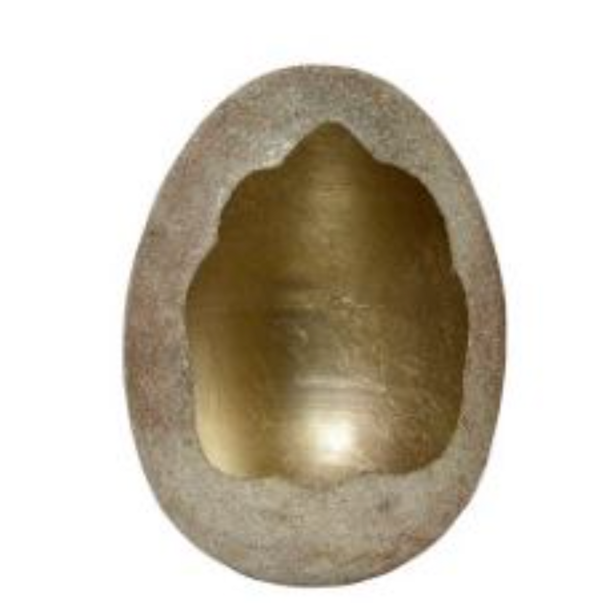 Dekorativt Æg Champagne Guld Mosaik med Sølvblad 45x45x60 cm by Colmore