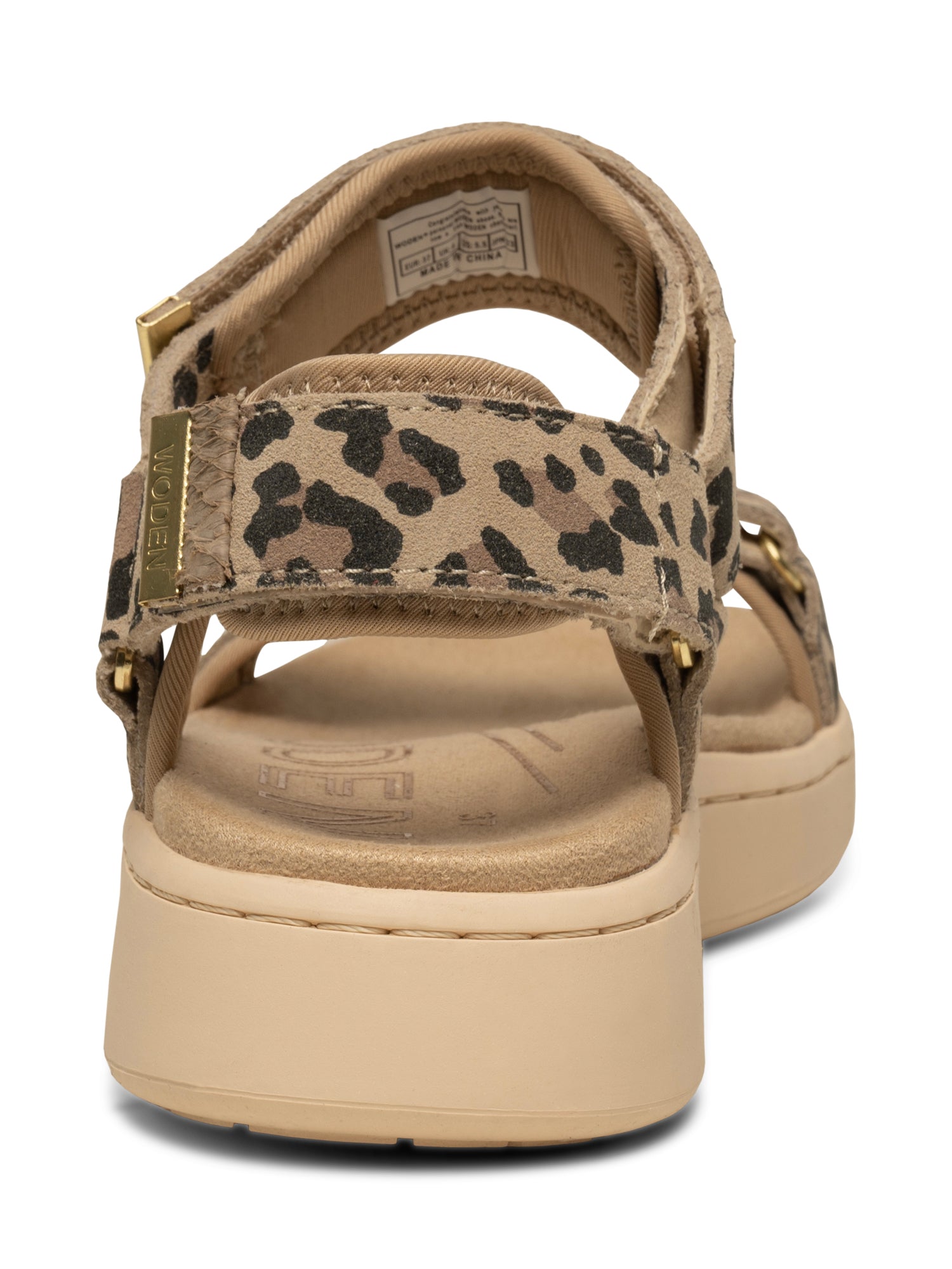 Woden Line Suede Sandal Leopard by Woden