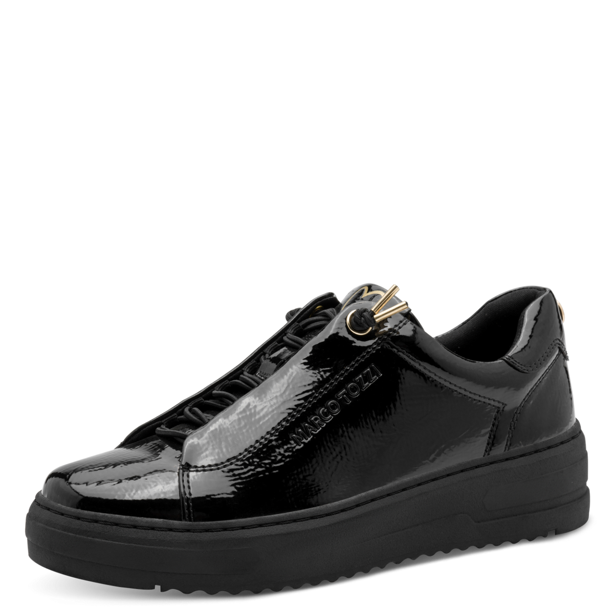 Marco Tozzi lak sneakers sort by Marco Tozzi