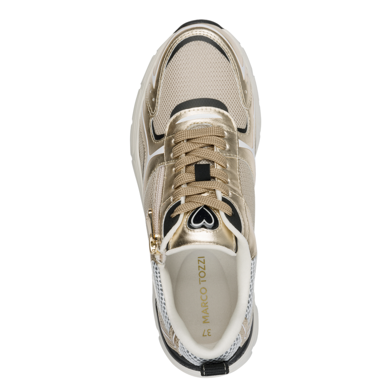 Marco Tozzi Chunky Sneakers med guld detaljer Gold Comb