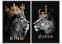 Mural framed 2-ass. King and Queen 40x60cm