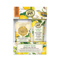 Michel Design Works Gavesæt Lemon Basil skumsæbe og håndcreme 140/75ml