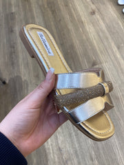 Flade sandaler bling -