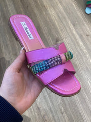 Flade sandaler bling -