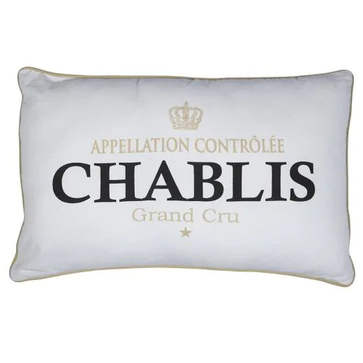 Pude Chablis design hvid 40x60cm