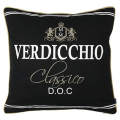 Pude Verdicchio design sort 50 x 50 cm