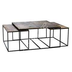 Coffee table SET/3 ALU IR/GOLD