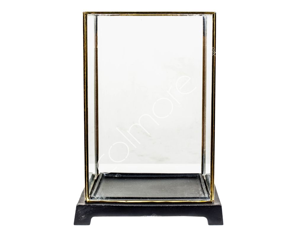 Display box black glass ALU/BRAss 23x23x30