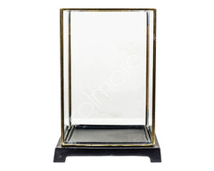 Display box black glass ALU/BRAss 23x23x30