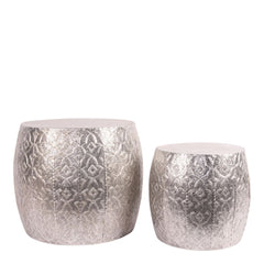 Sidetable Sæt af 2 – 44 cm Sølv
