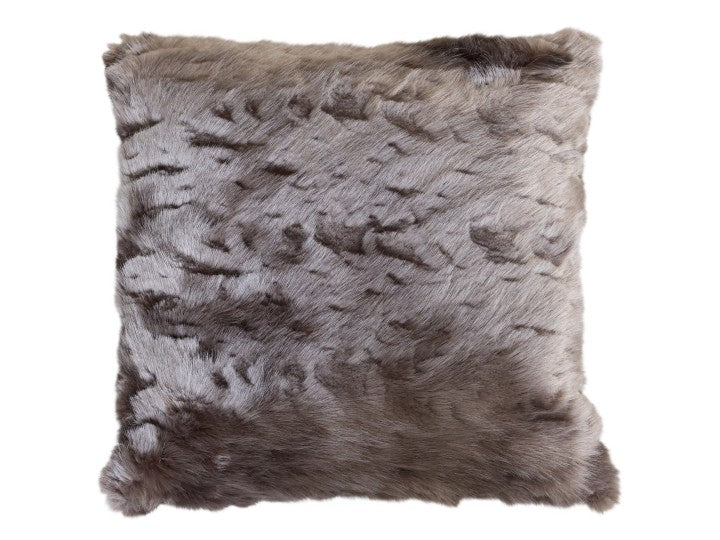 Pude i imiteret skind, 50x50 cm antique chokolade