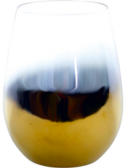 Vand glas, gradient, guld Ø9x12,5cm, 450ml
