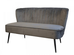 Marat Sofa velour 79x127x65 cm kulgrå