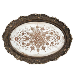Oval spejlbakke i gammel stil