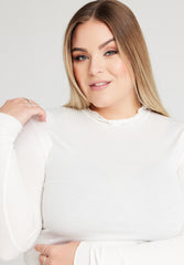 No. 1 By Ox Blouse w turtle neck Off White