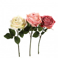 Samtrose "Newport", 38 cm, 1 Blute hellpink