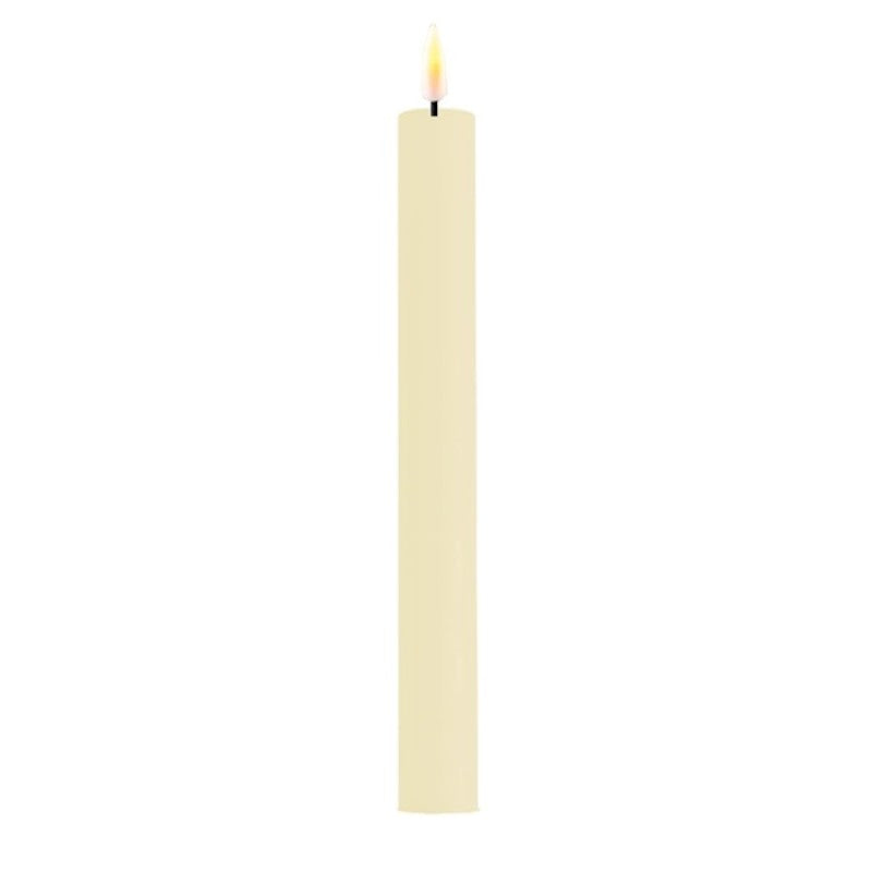 Cream indendørs Kronelys 2 stk (24 cm)