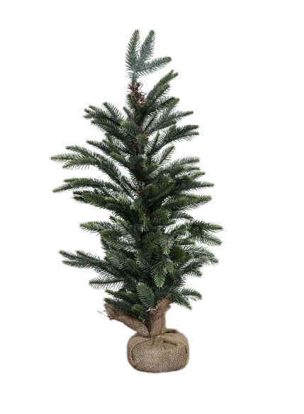 Fyrretræ m. jutefod H76 cm