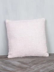 Strikket pude 45x45 cm rosa
