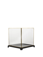 Display box black glass ALU/BRAss 23x23x23