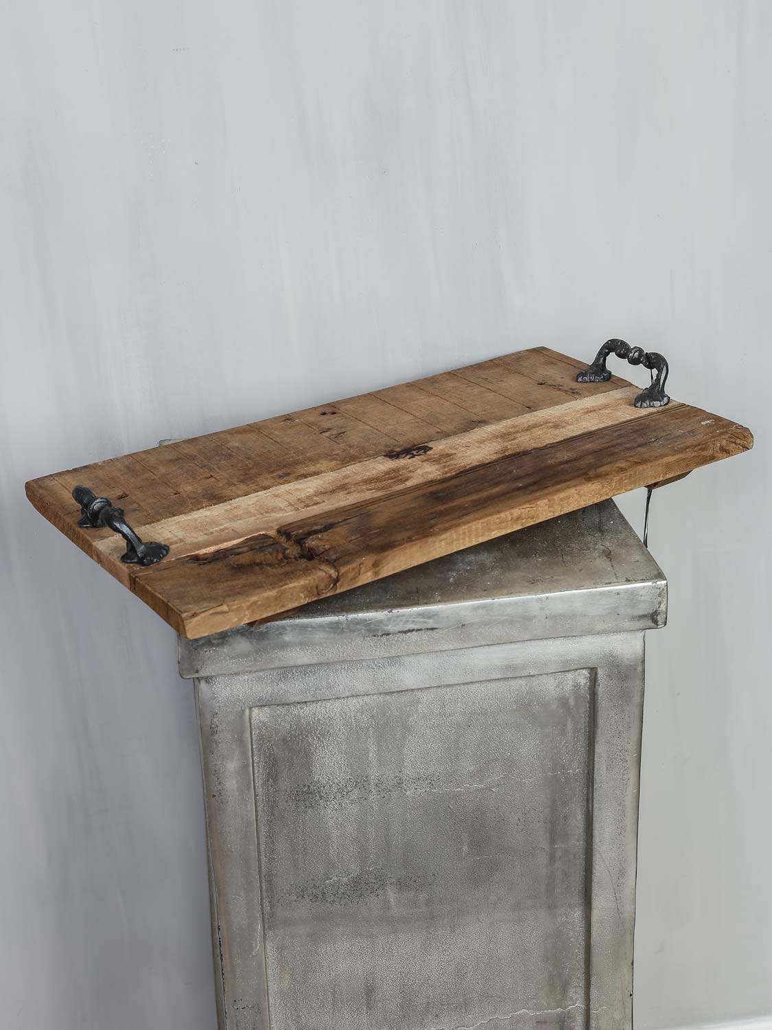Tray w/handle wood 55x30x2