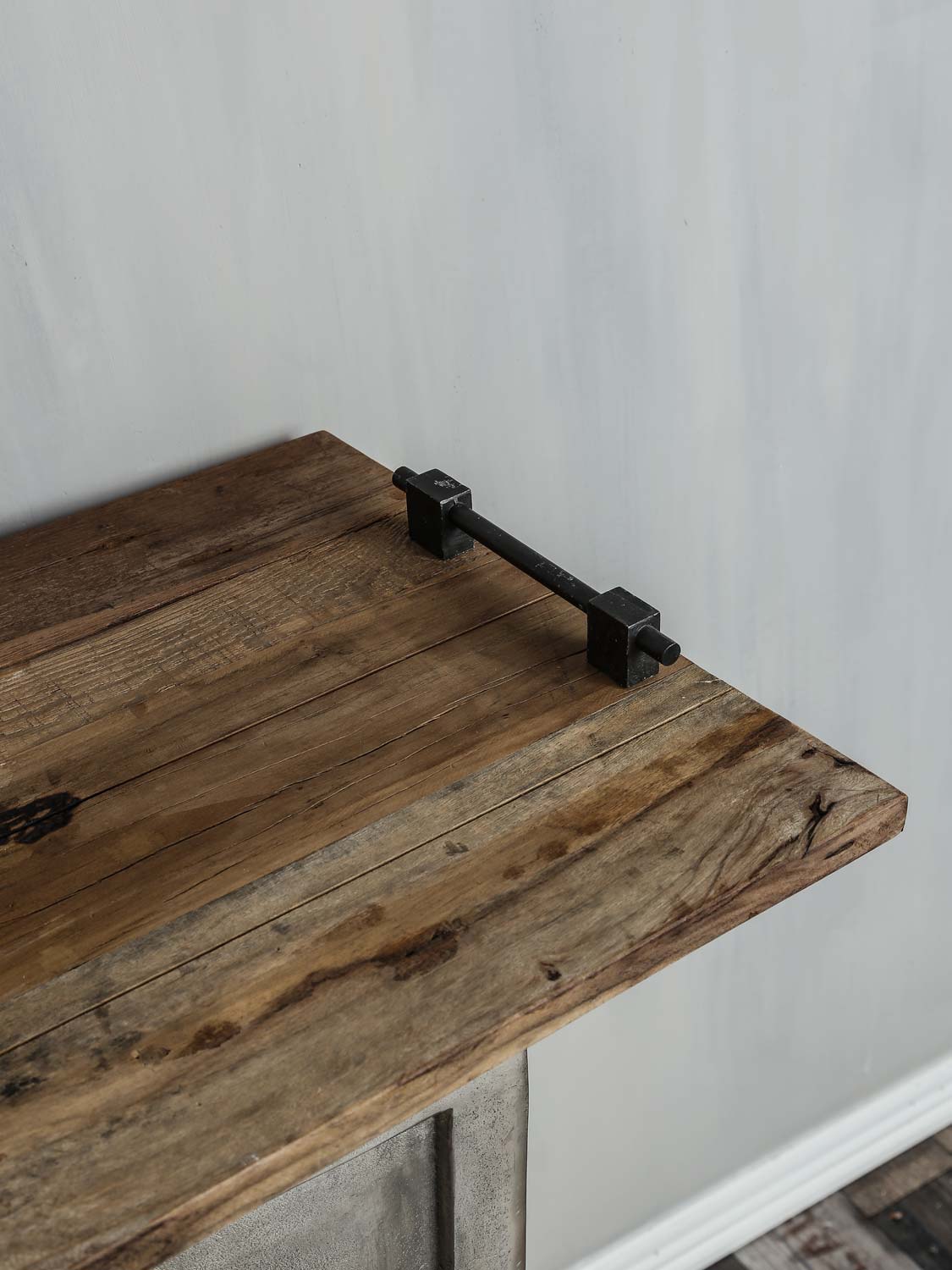 Tray w/handle wood 65x45x7