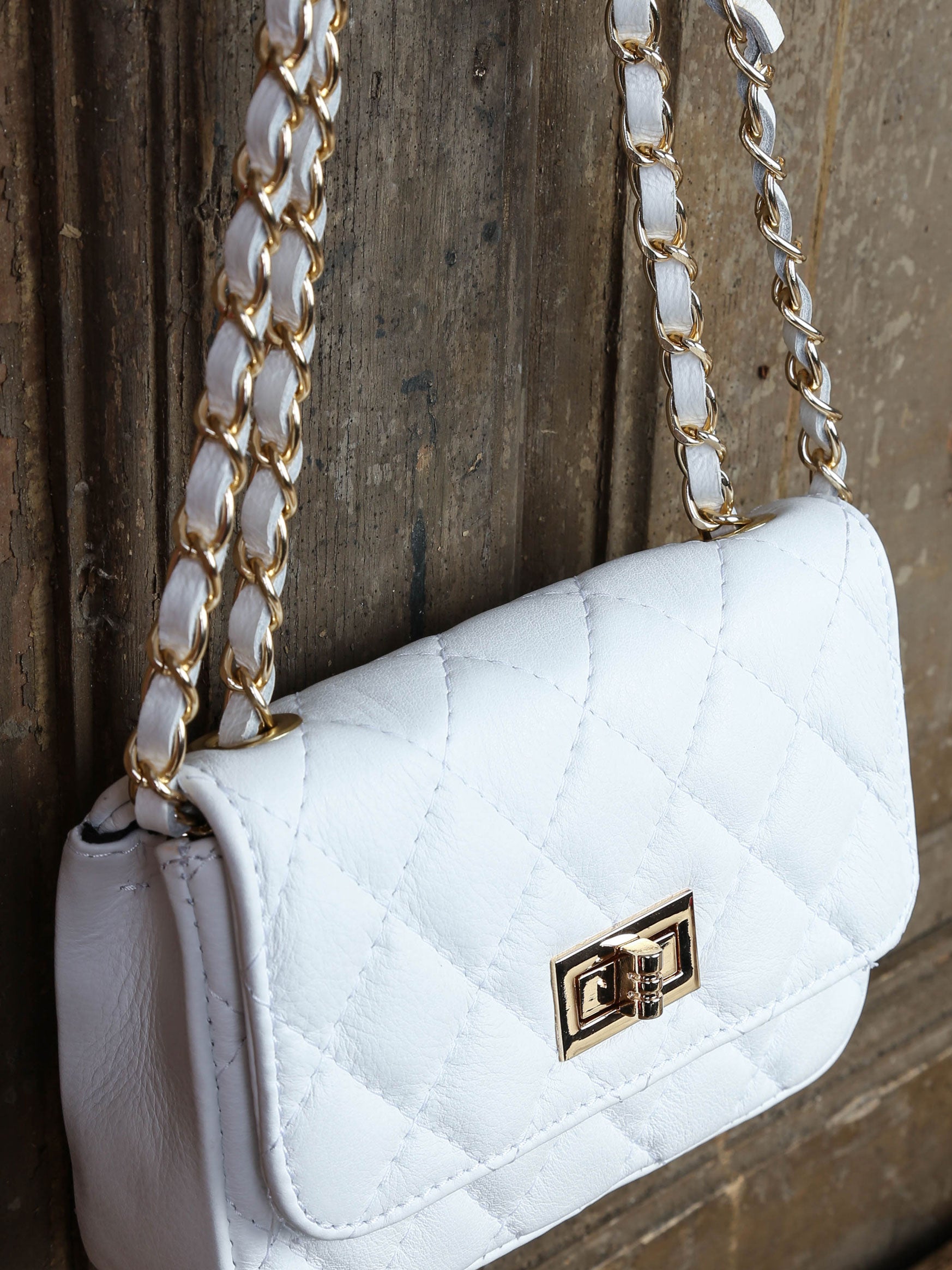 Brigita - Chevron Taske Hvid