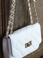 Brigita - Chevron Taske Hvid