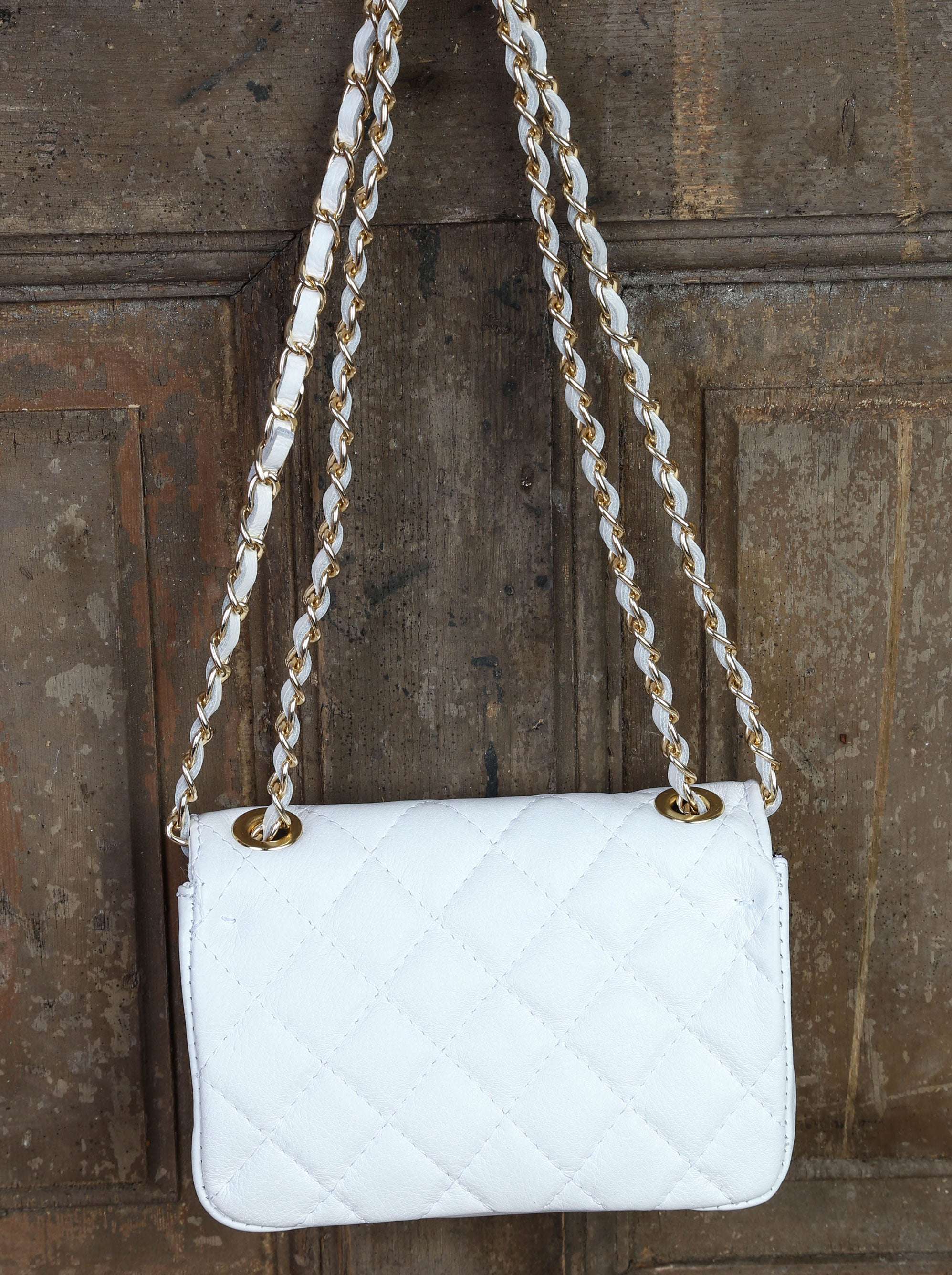 Brigita - Chevron Taske Hvid