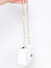 Brigita - Chevron Taske Hvid