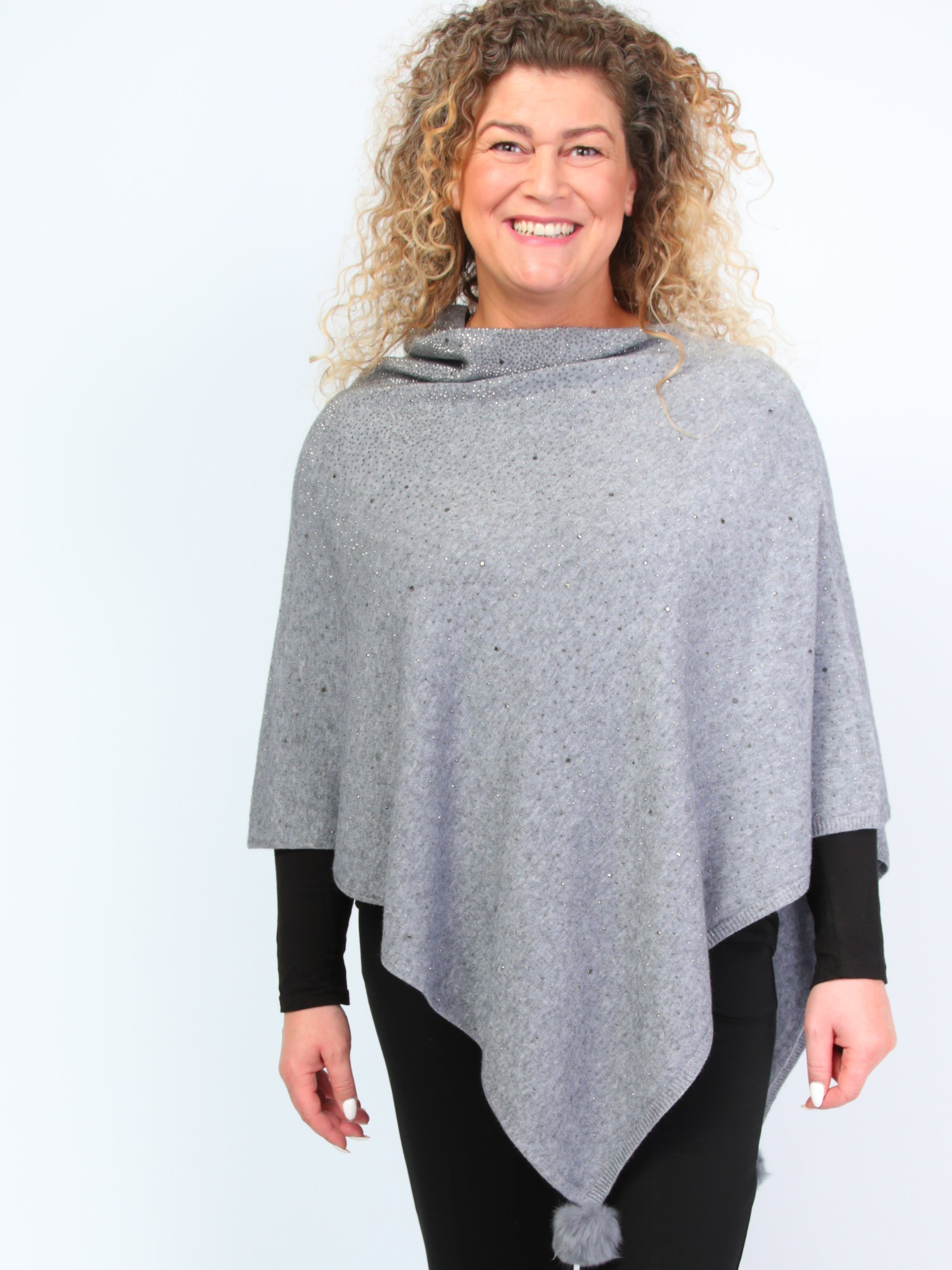 Krone 1 poncho med bling