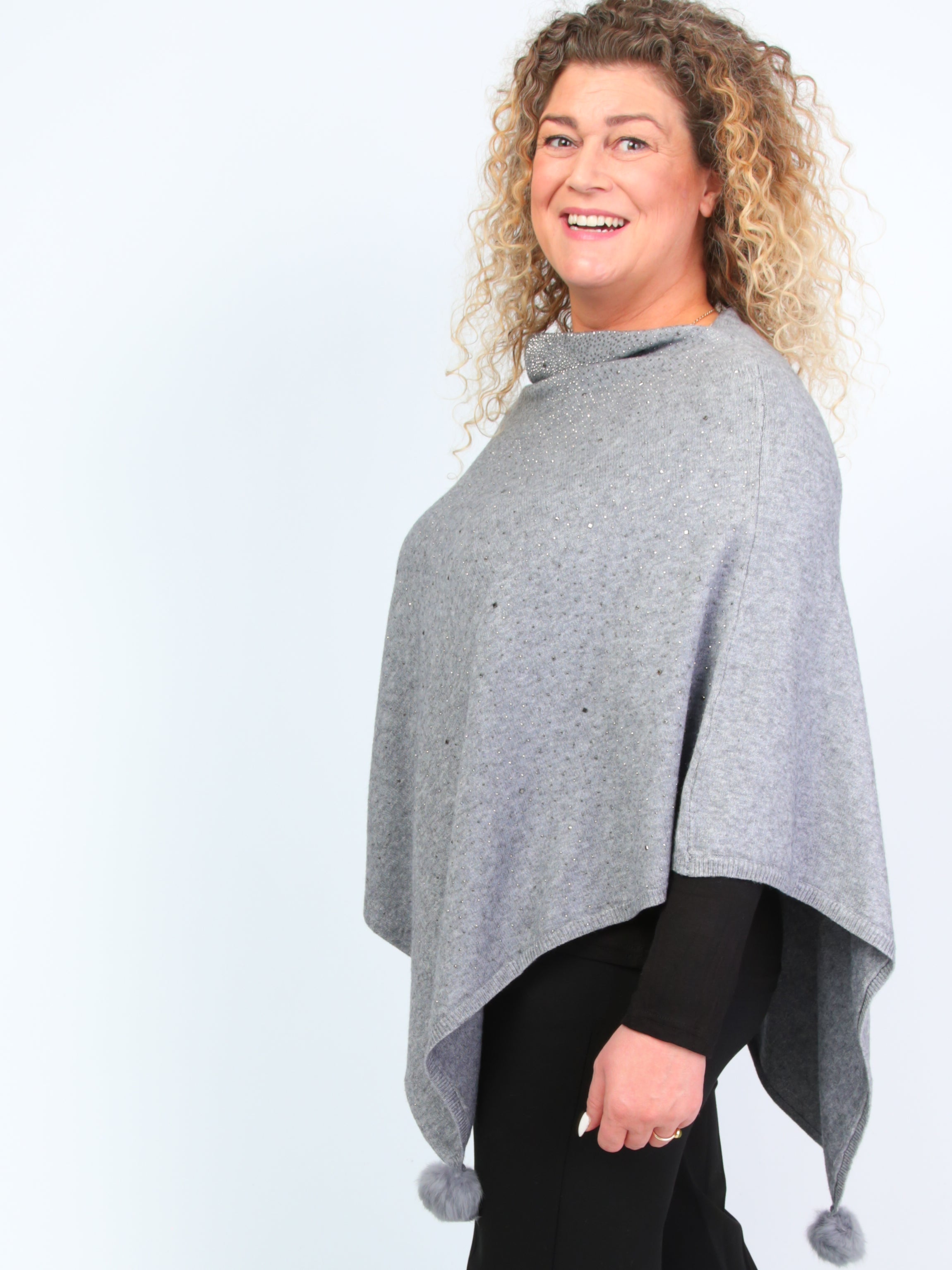 Krone 1 poncho med bling