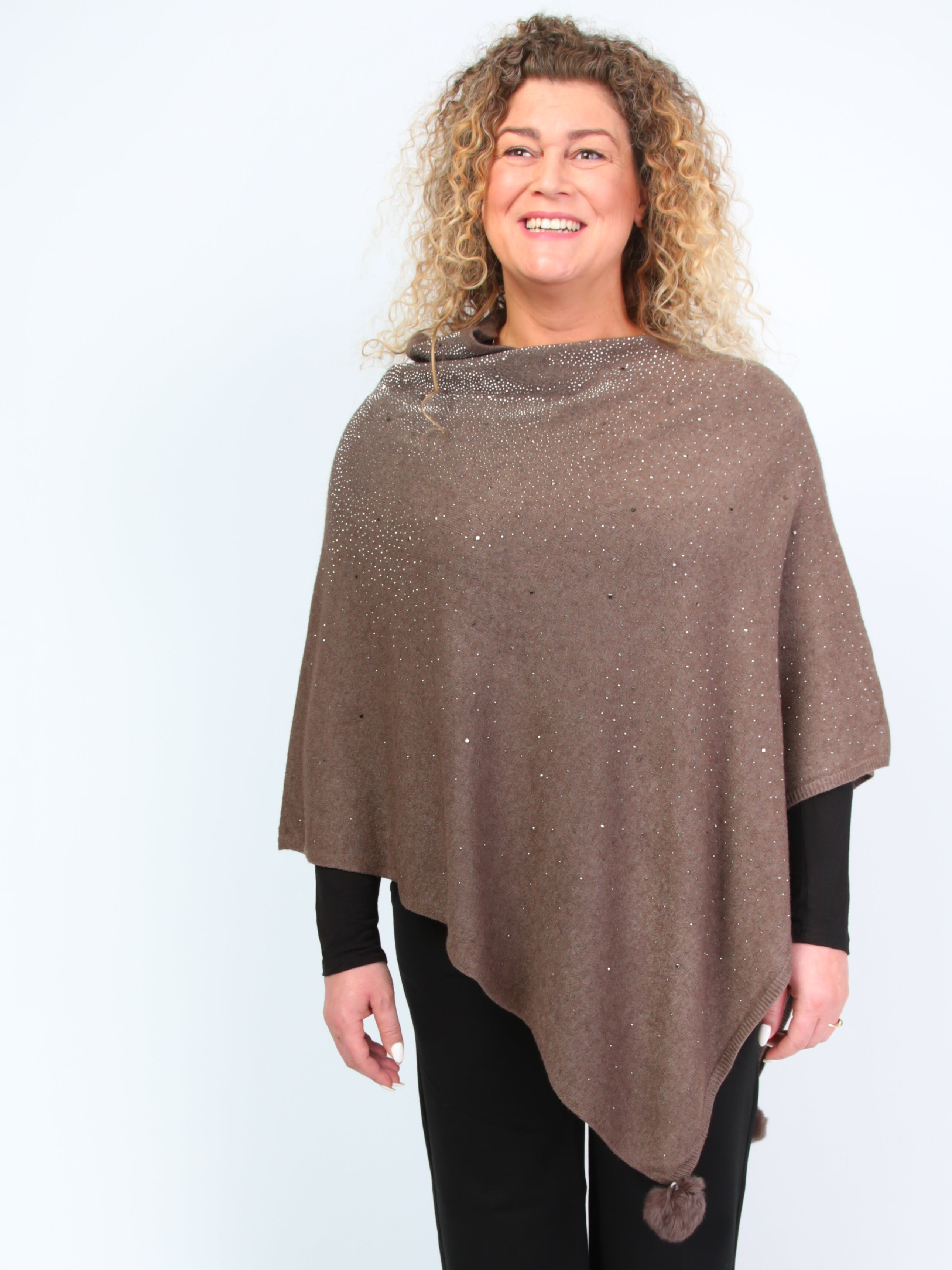 Krone 1 poncho med bling