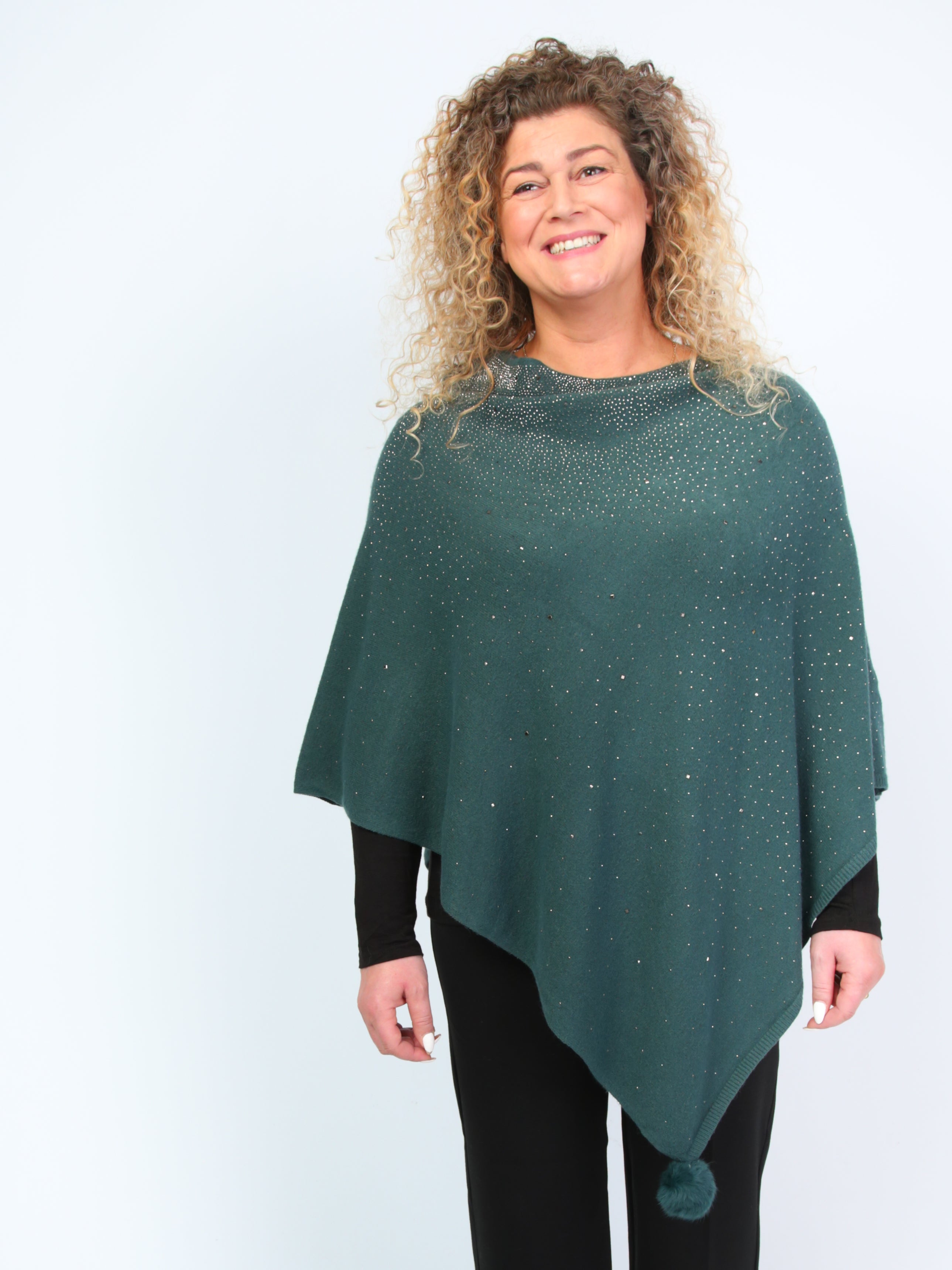 Krone 1 poncho med bling