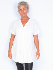Noen t-shirt m. v-hals creme
