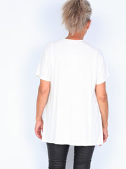 Noen t-shirt m. v-hals creme