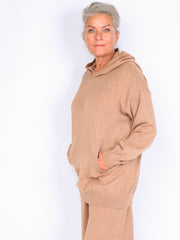 Strik sweatshirt m.hætte