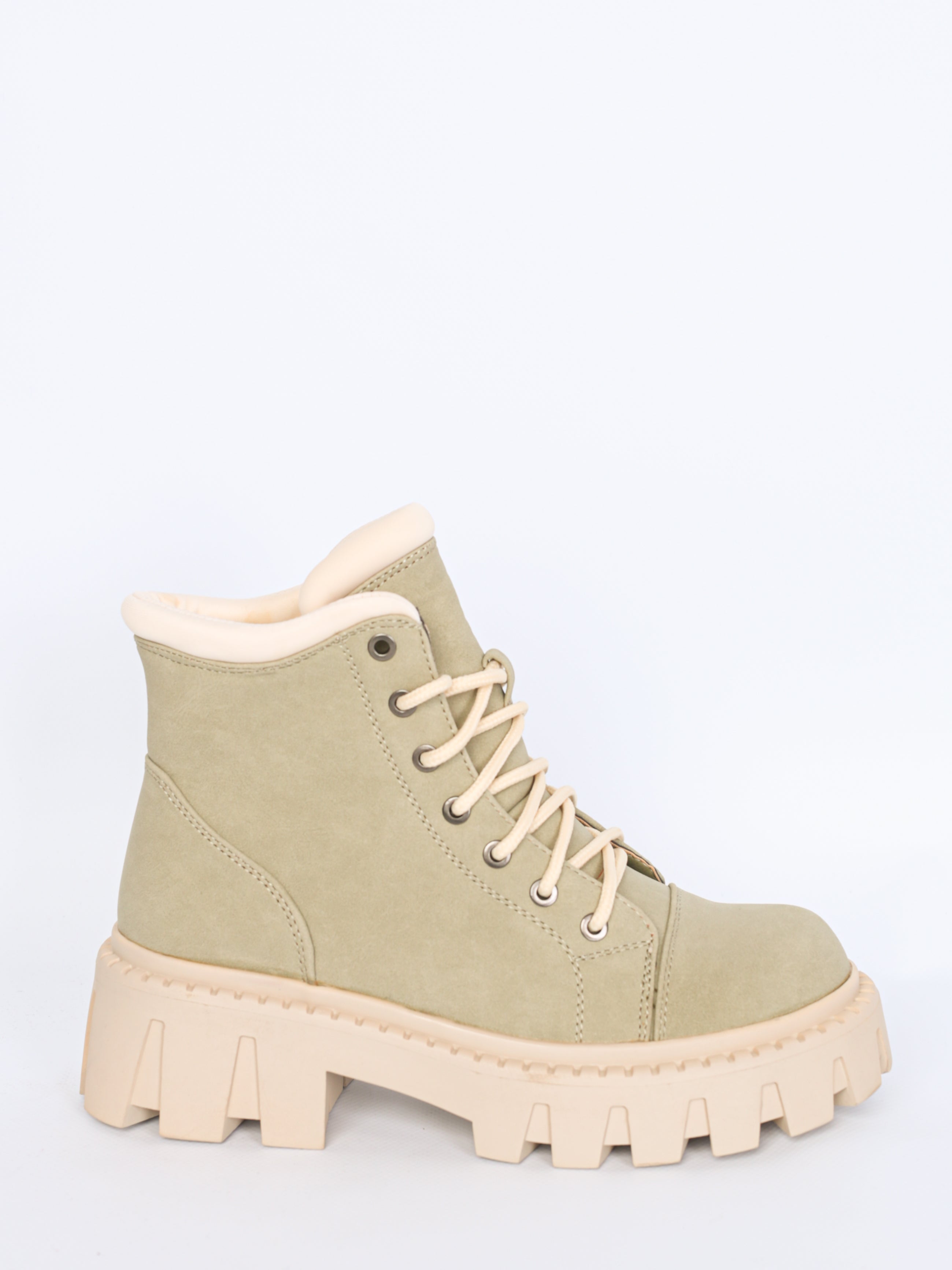 Støvler m. Snøre khaki by Krone 1